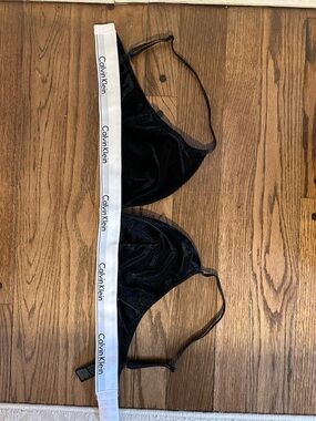 Calvin Klein Black and White Bralette Strap Detail